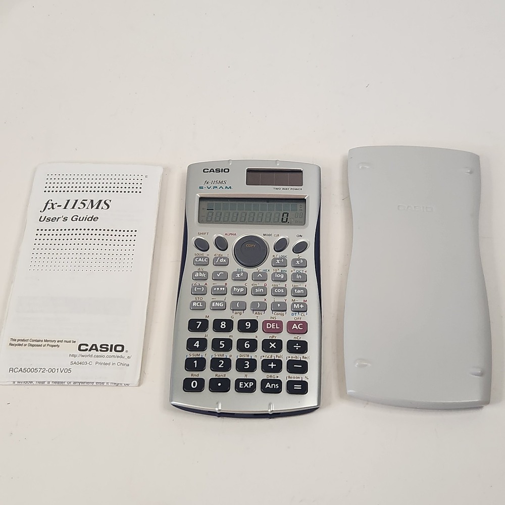 Casio Fx-115MS Complex Scientific VPAM 2 Way Solar Power Calculator 252 Function